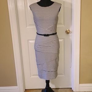 WHBM Black/White Stripe Dress